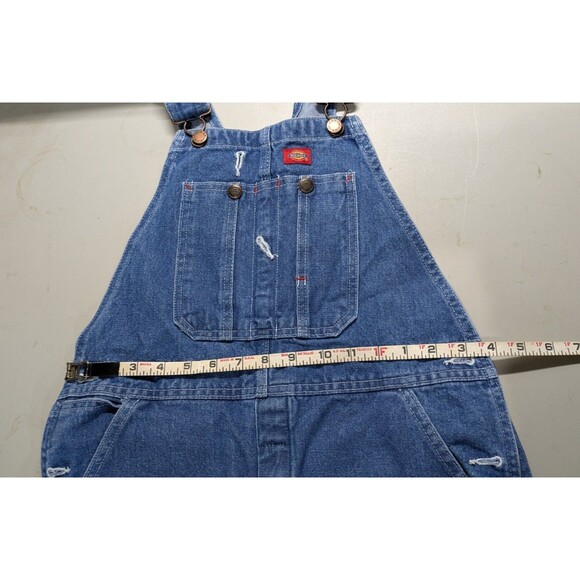 Dickies Women's Carpenter Overalls Sz LR Blue Denim Bib Relaxed Fit Skater Y2K - Picture 3 of 9